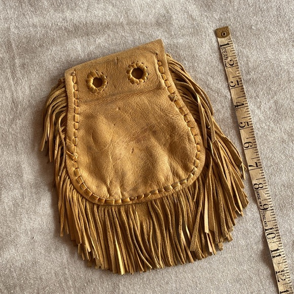 Vintage Leather Fringe Belt Pouch - Picture 4 of 5